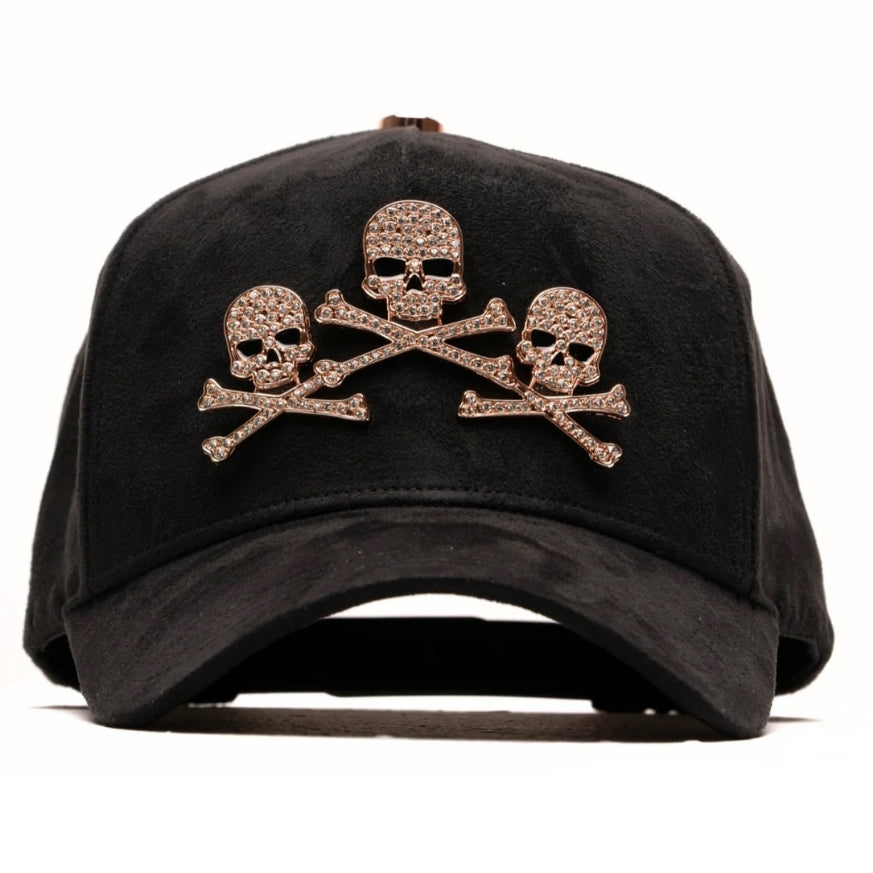 Barbas Hats Rose Gold Skull